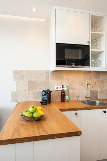 tiny-appartement, westerland-sylt - offene einbaukueche